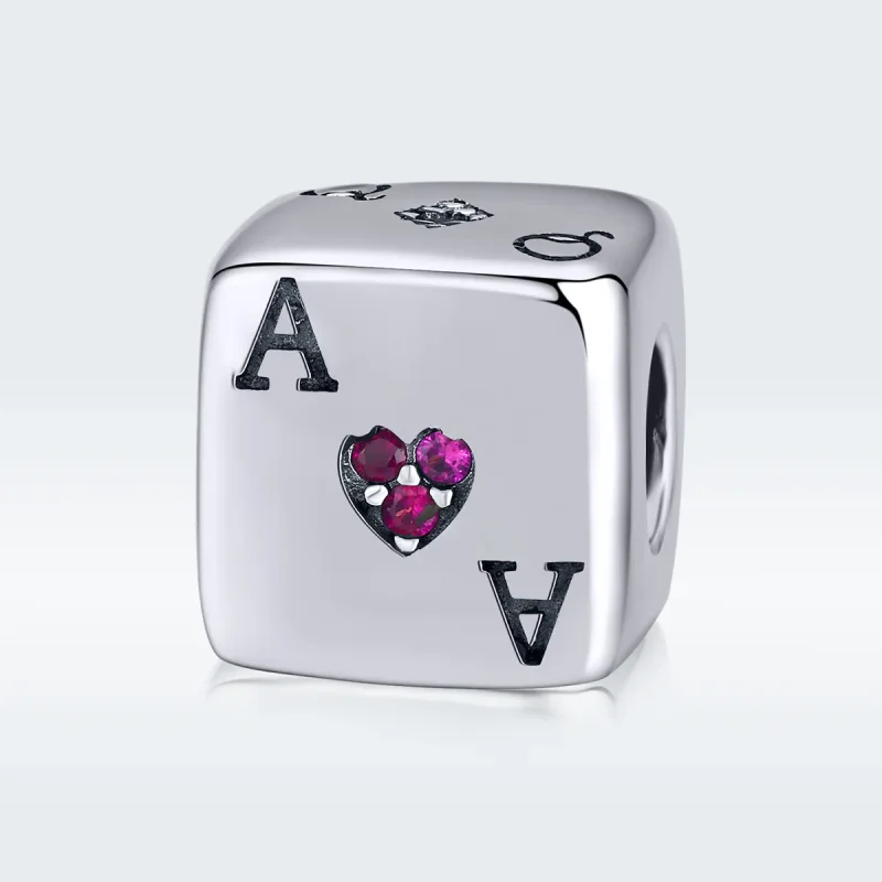 (bilde for) Pandora Style Silver Love Dice Charm - SCC1440 - Vis 5
