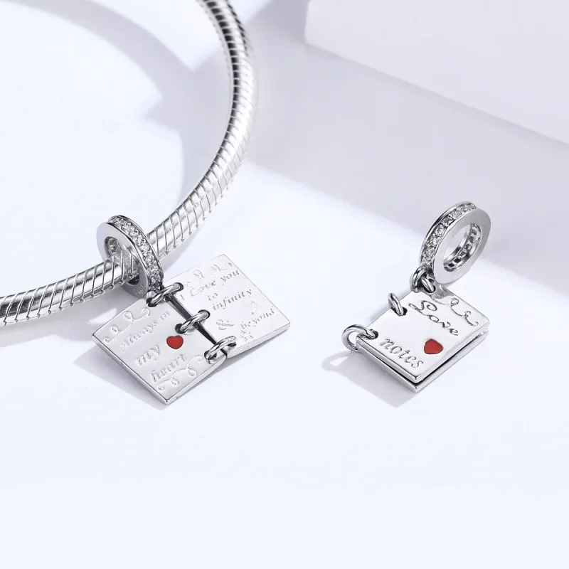 (bilde for) Pandora Style Silver Love Letter Dangle - SCC1262 - Vis 4