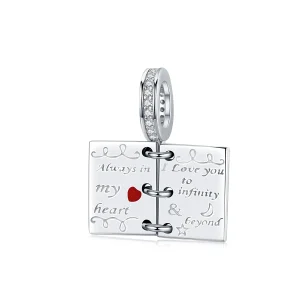 (bilde for) Pandora Style Silver Love Letter Dangle - SCC1262