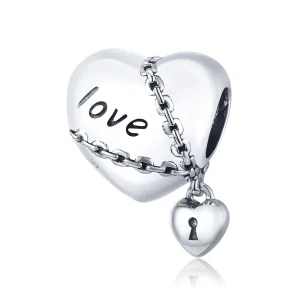(bilde for) Pandora Style Silver Love Lock Charm - SCC1553