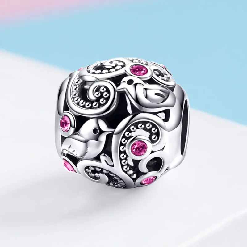 (bilde for) Pandora Style Silver Love Messenger Charm - SCC1014 - Vis 2