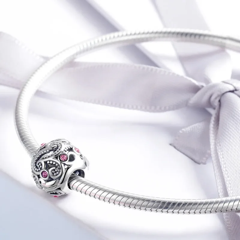 (bilde for) Pandora Style Silver Love Messenger Charm - SCC1014 - Vis 3