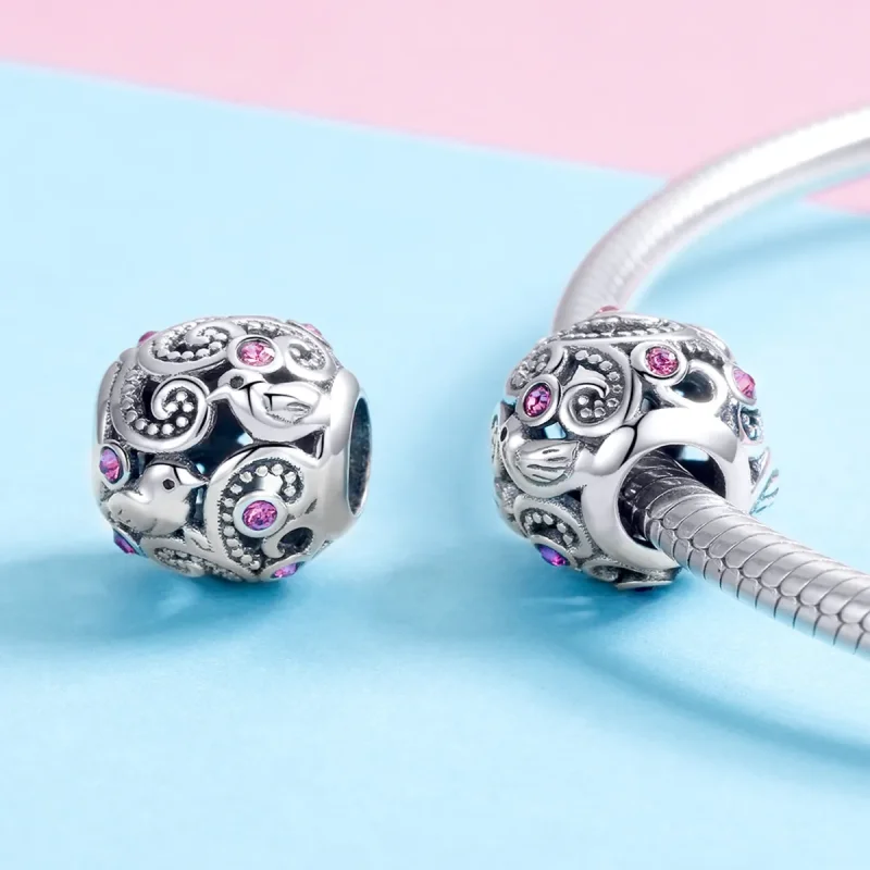(bilde for) Pandora Style Silver Love Messenger Charm - SCC1014 - Vis 4
