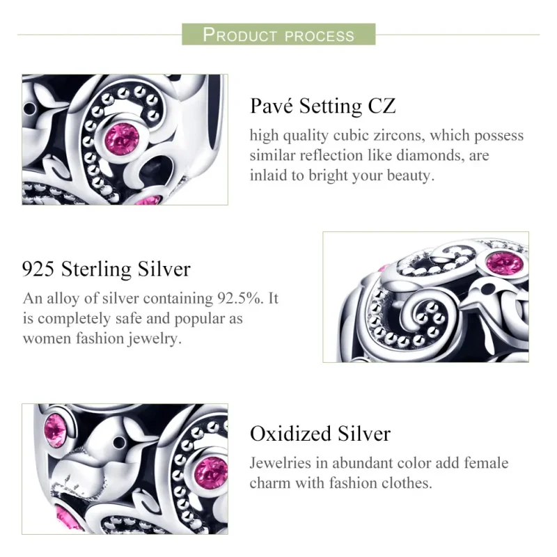 (bilde for) Pandora Style Silver Love Messenger Charm - SCC1014 - Vis 6