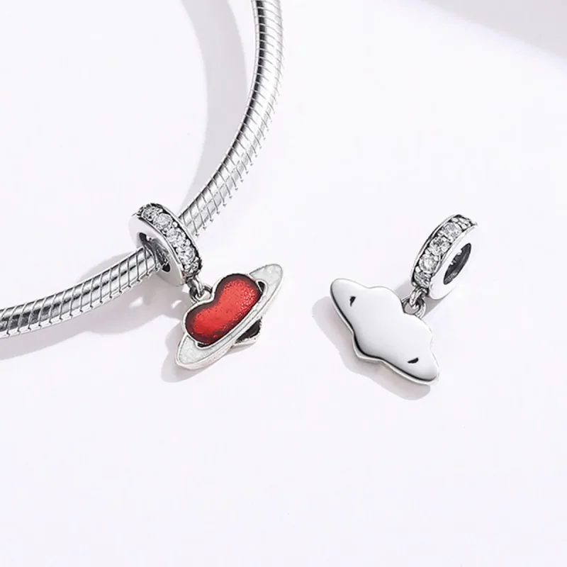 (bilde for) Pandora Style Silver Love Planet Dangle - SCC1165 - Vis 3