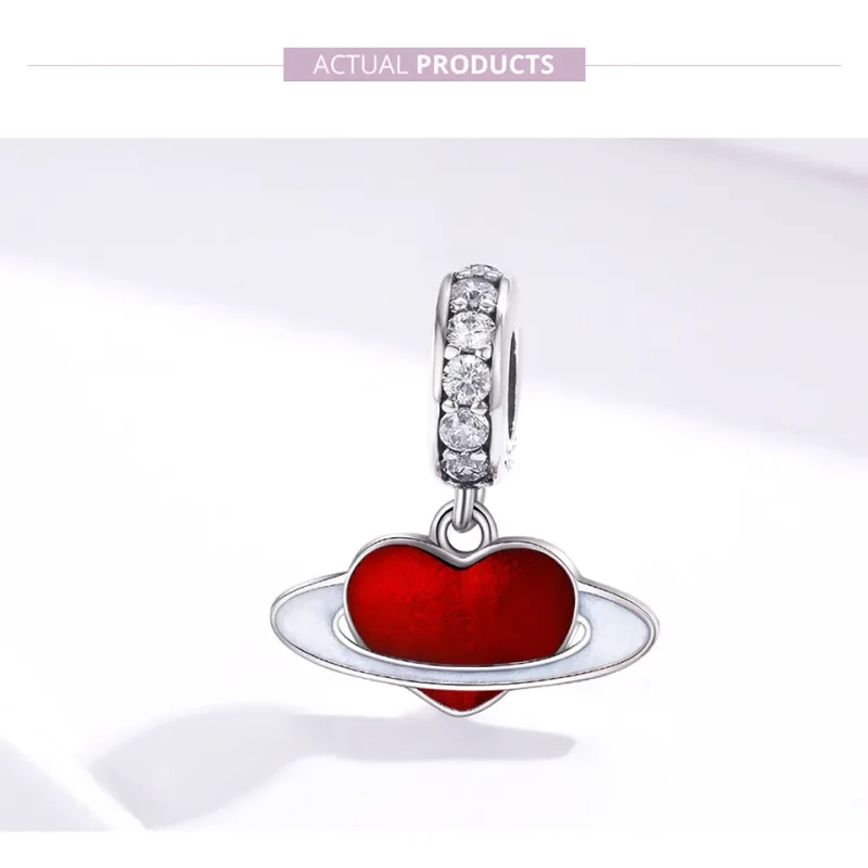 (bilde for) Pandora Style Silver Love Planet Dangle - SCC1165 - Vis 6