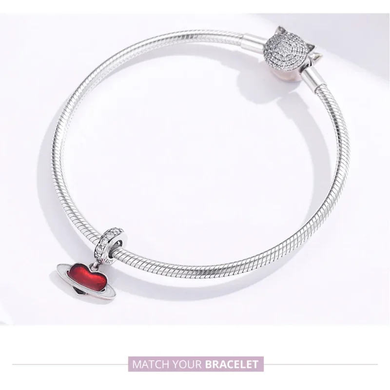 (bilde for) Pandora Style Silver Love Planet Dangle - SCC1165 - Vis 7