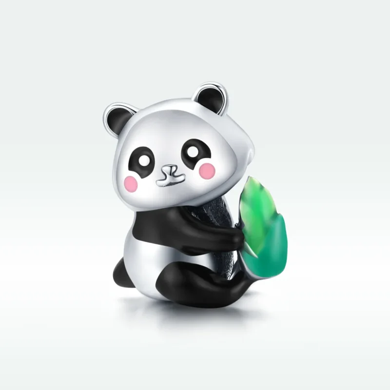 (bilde for) Pandora Style Silver Lovely Panda Cub Charm - SCC1832 - Vis 5