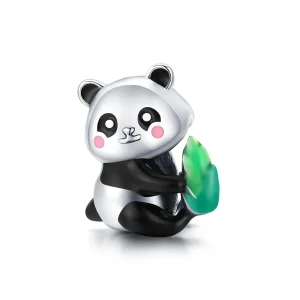 (bilde for) Pandora Style Silver Lovely Panda Cub Charm - SCC1832