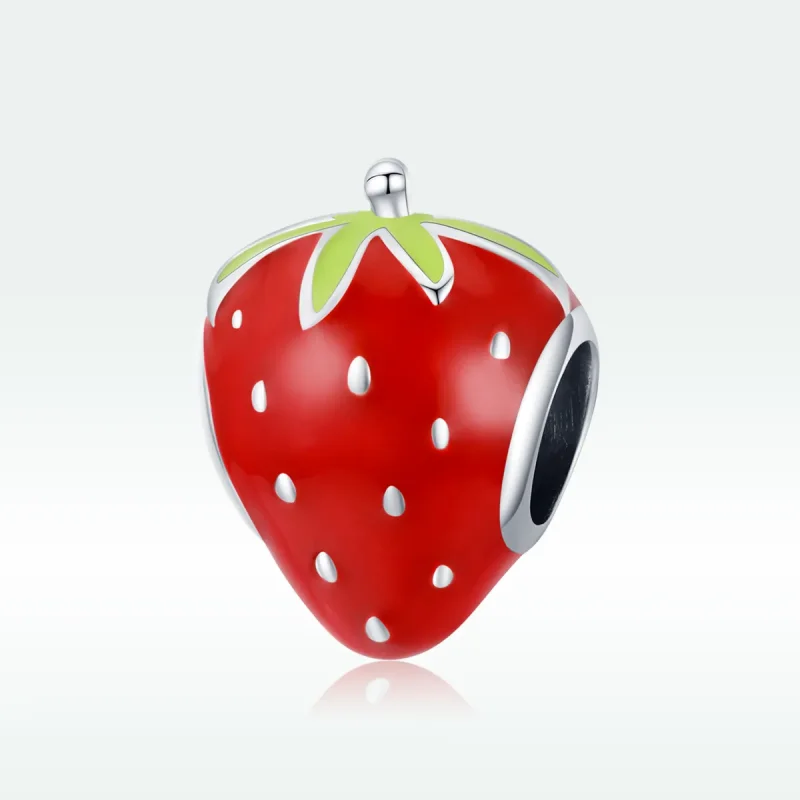 (bilde for) Pandora Style Silver Lovely Strawberry Charm - SCC1839 - Vis 5