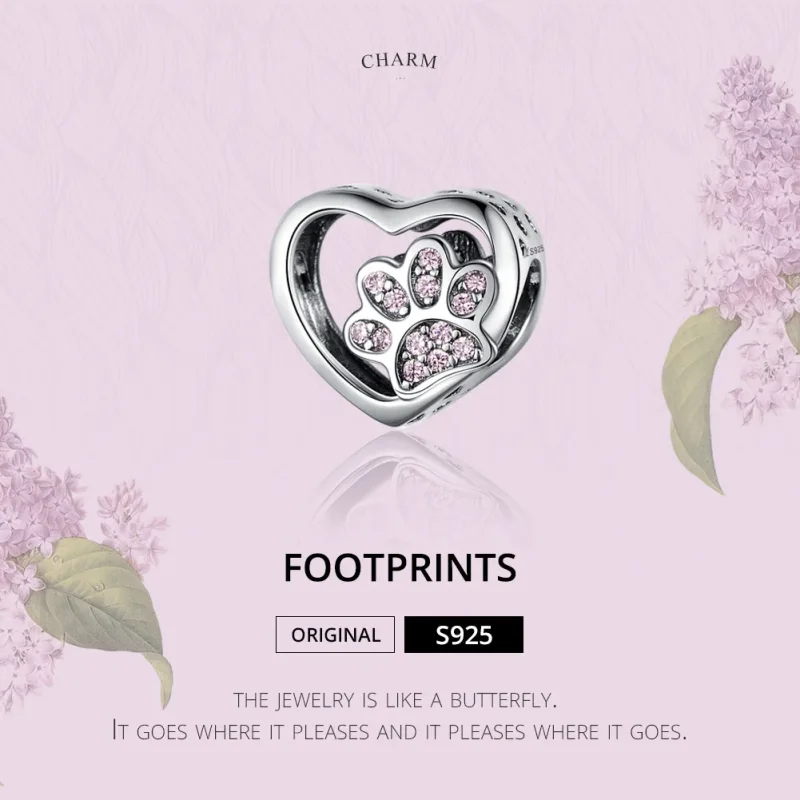 (bilde for) Pandora Style Silver Mark of Pets Charm - SCC1191 - Vis 2