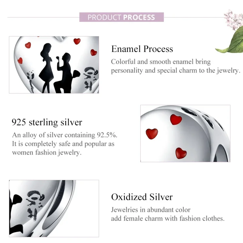 (bilde for) Pandora Style Silver Marry Me Charm - SCC1403 - Vis 7