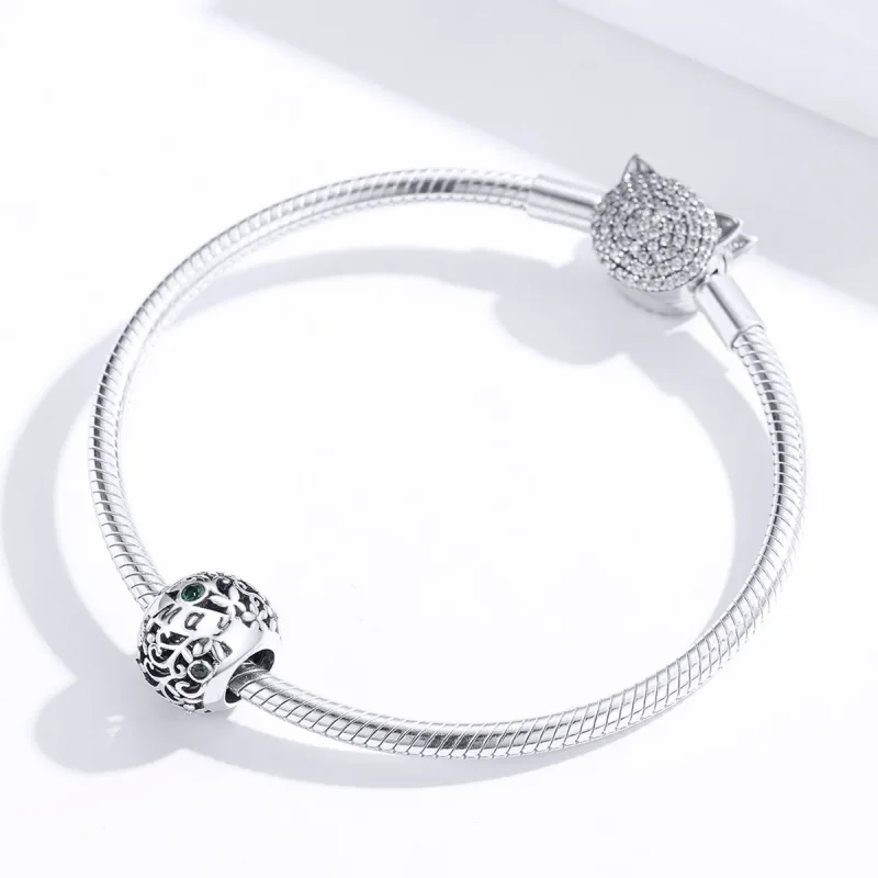 (bilde for) Pandora Style Silver May Birthstone Charm - SCC1385-5 - Vis 3