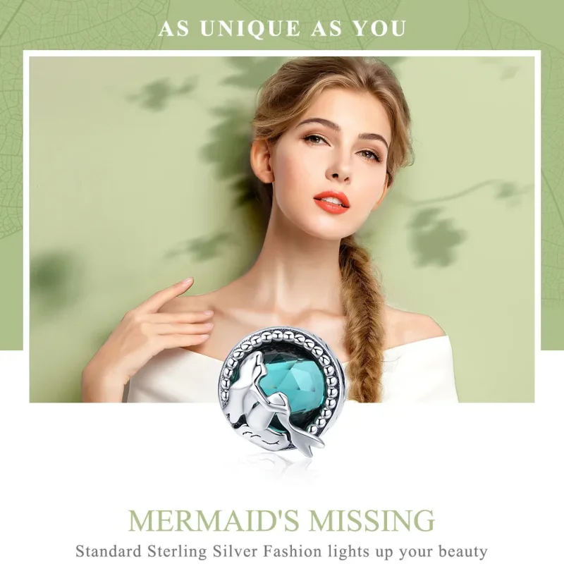 (bilde for) Pandora Style Silver Mermaid's Missing Charm - SCC894 - Vis 6