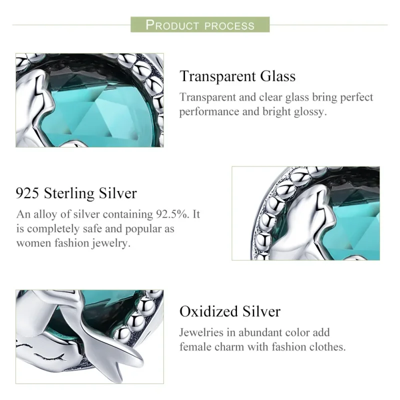 (bilde for) Pandora Style Silver Mermaid's Missing Charm - SCC894 - Vis 7