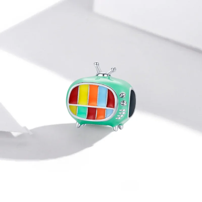 (bilde for) Pandora Style Silver Mini Color TV Charm - SCC1861 - Vis 2