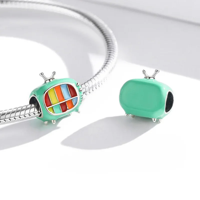 (bilde for) Pandora Style Silver Mini Color TV Charm - SCC1861 - Vis 4