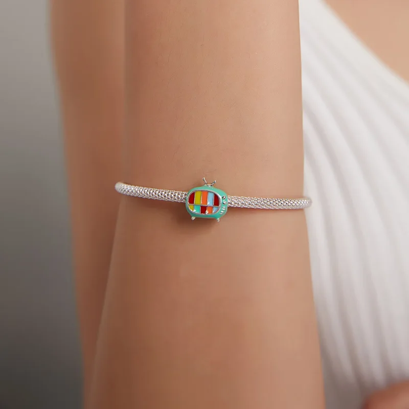 (bilde for) Pandora Style Silver Mini Color TV Charm - SCC1861 - Vis 5