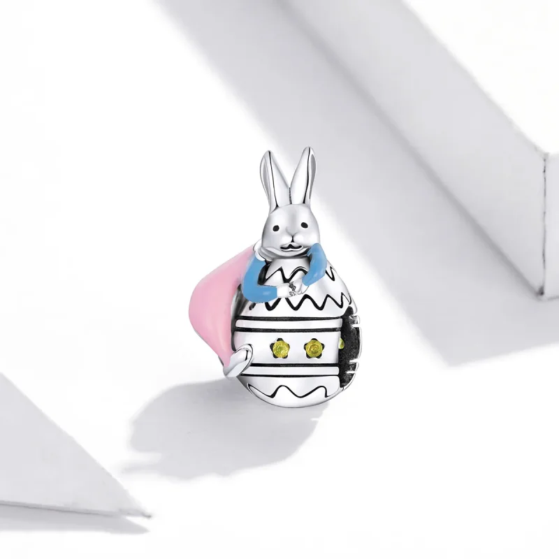 (bilde for) Pandora Style Silver Miss Rabbit Charm - SCC1754 - Vis 2