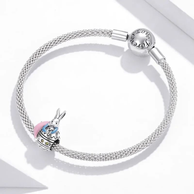 (bilde for) Pandora Style Silver Miss Rabbit Charm - SCC1754 - Vis 3
