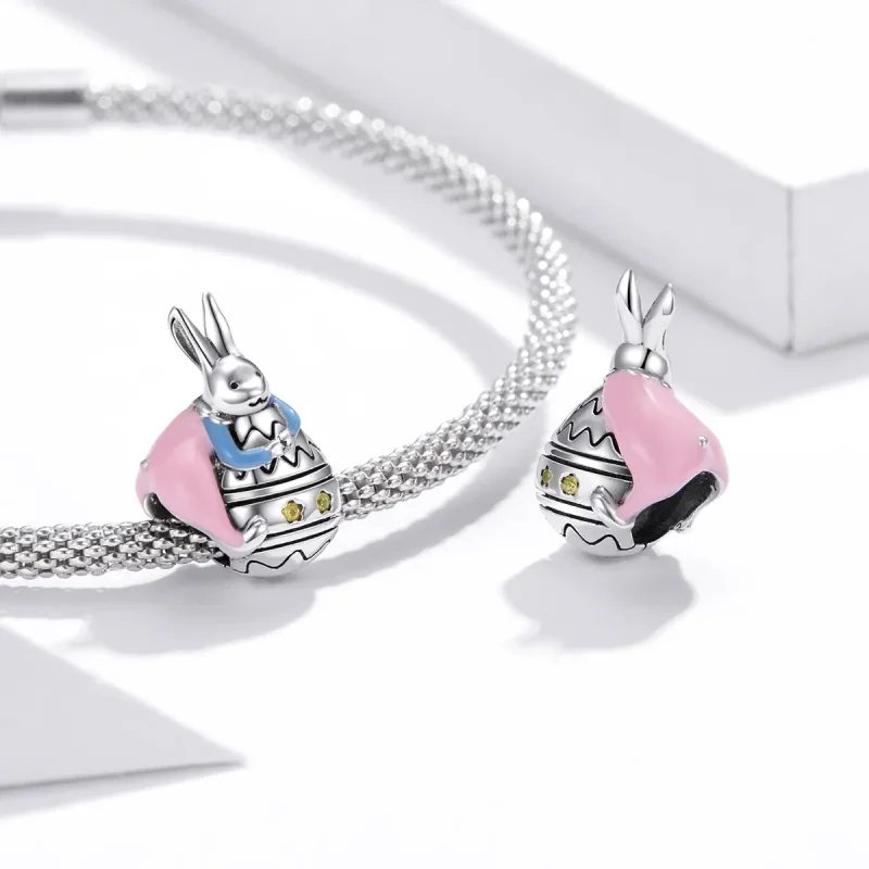 (bilde for) Pandora Style Silver Miss Rabbit Charm - SCC1754 - Vis 4