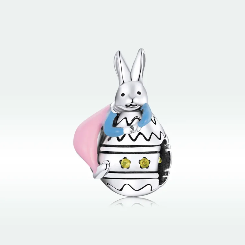 (bilde for) Pandora Style Silver Miss Rabbit Charm - SCC1754 - Vis 5