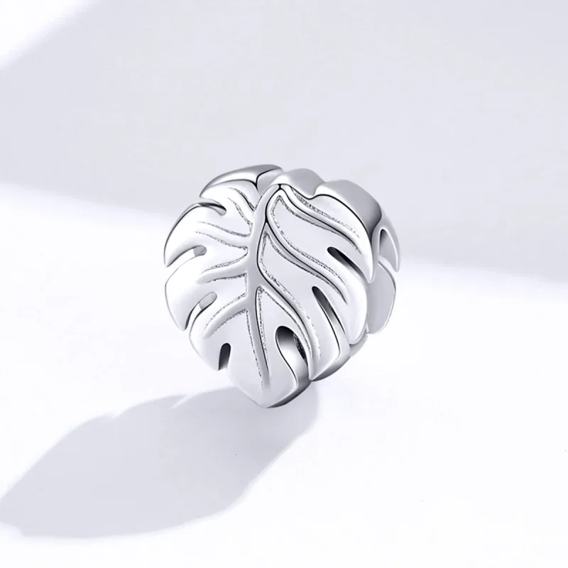 (bilde for) Pandora Style Silver Monstera Charm - BSC141 - Vis 2