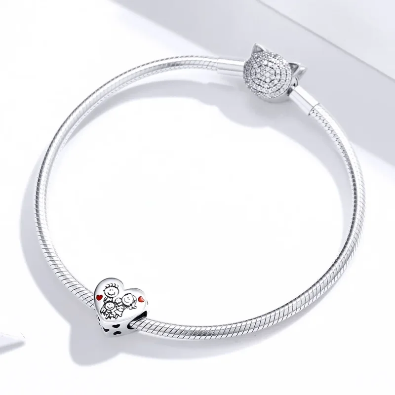 (bilde for) Pandora Style Silver My Family Charm - BSC237 - Vis 3
