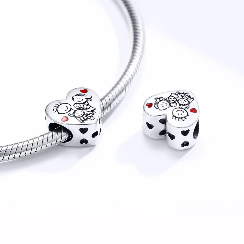 (bilde for) Pandora Style Silver My Family Charm - BSC237 - Vis 4