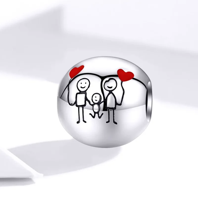 (bilde for) Pandora Style Silver My Family Charm - SCC1339 - Vis 2