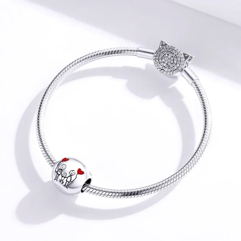 (bilde for) Pandora Style Silver My Family Charm - SCC1339 - Vis 3
