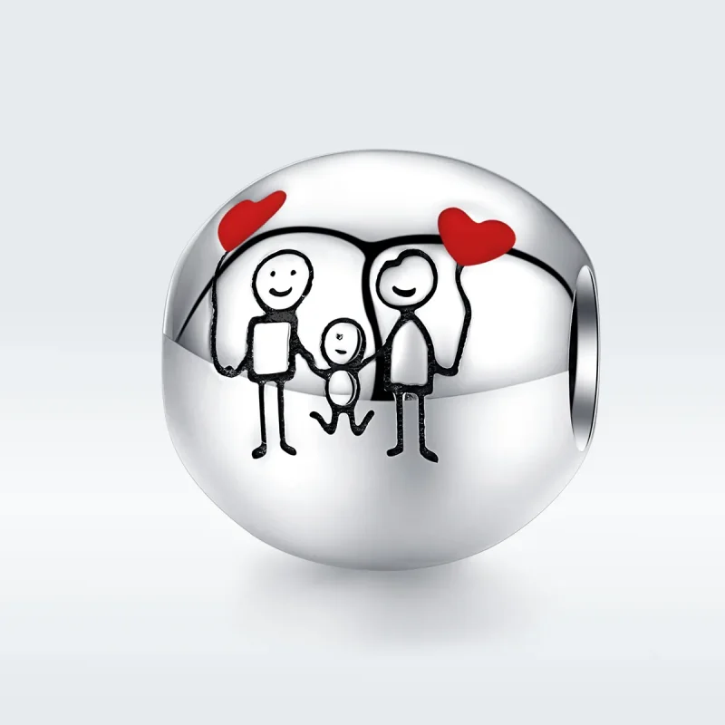 (bilde for) Pandora Style Silver My Family Charm - SCC1339 - Vis 5