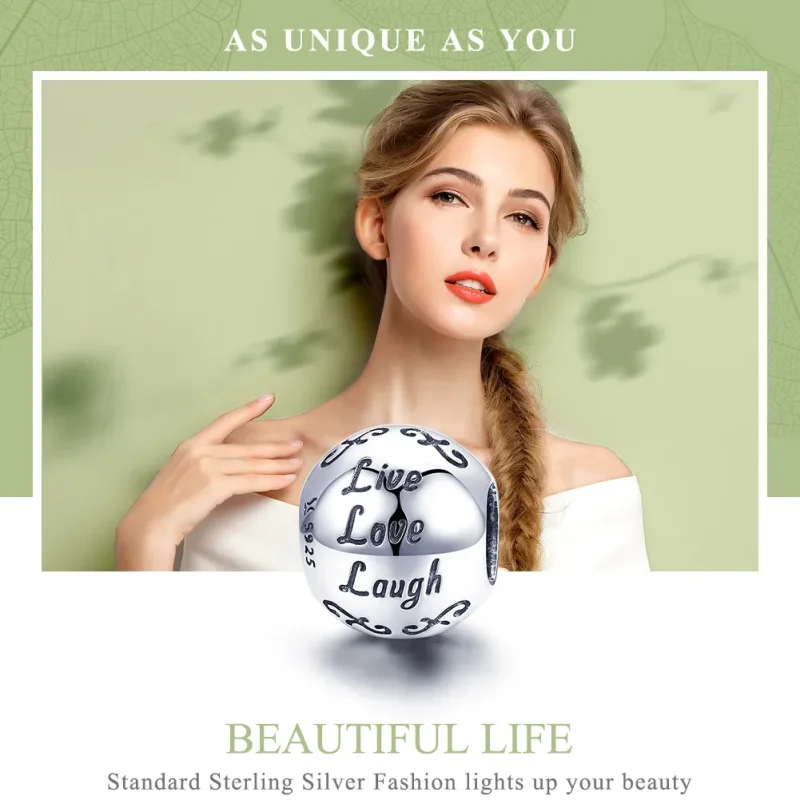 (bilde for) Pandora Style Silver My Happy Life Charm - SCC966 - Vis 6