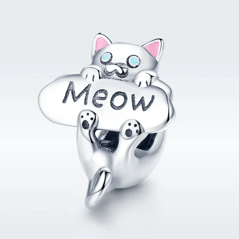 (bilde for) Pandora Style Silver Naughty Cat Parfymeflaske Charm - SCC874 - Vis 5