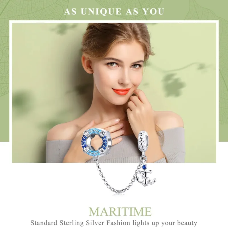 (bilde for) Pandora Style Silver Nautical Era sikkerhetskjede - SCC1149 - Vis 2