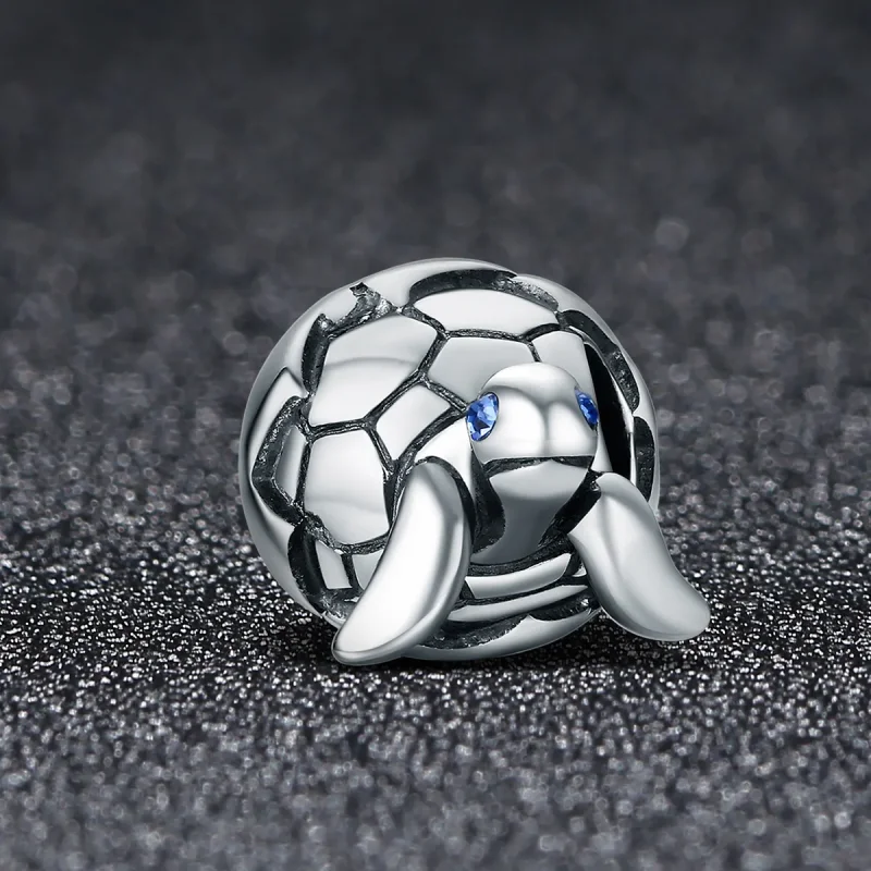 (bilde for) Pandora Style Silver Newborn Turtle Charm - SCC192 - Vis 2
