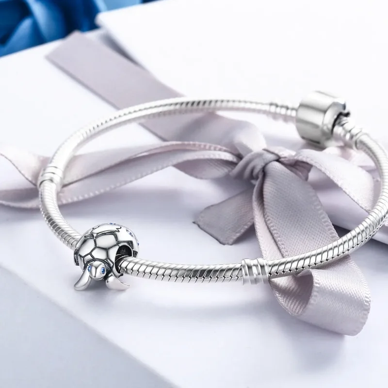 (bilde for) Pandora Style Silver Newborn Turtle Charm - SCC192 - Vis 4