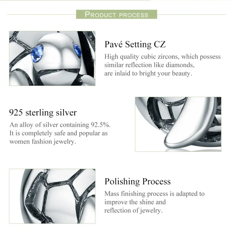 (bilde for) Pandora Style Silver Newborn Turtle Charm - SCC192 - Vis 6