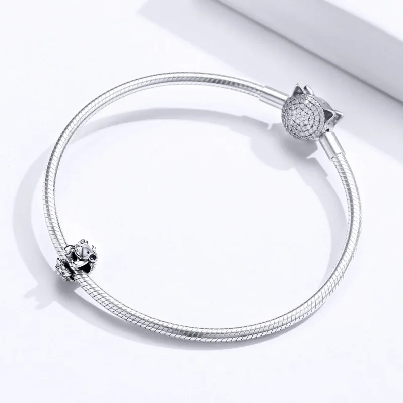 (bilde for) Pandora Style Silver Nino The Hedgehog Charm - SCC1420 - Vis 3