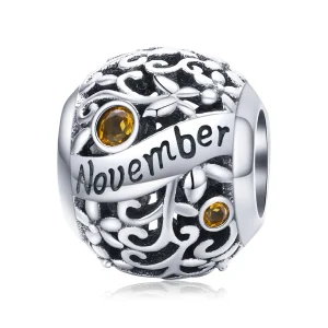 (bilde for) Pandora Style Silver November Birthstone Charm - SCC1385-11