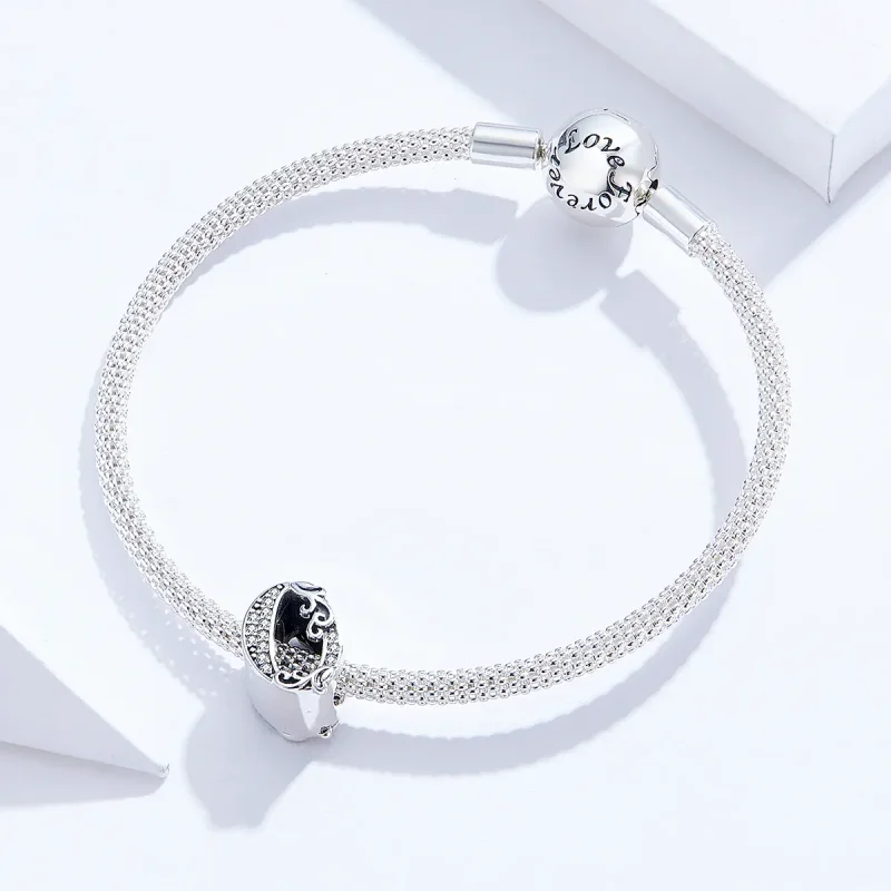 (bilde for) Pandora Style Silver Number 0 Charm - SCC1418-0 - Vis 3