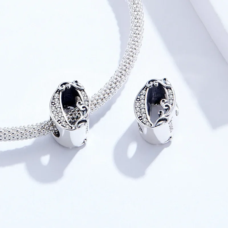 (bilde for) Pandora Style Silver Number 0 Charm - SCC1418-0 - Vis 4