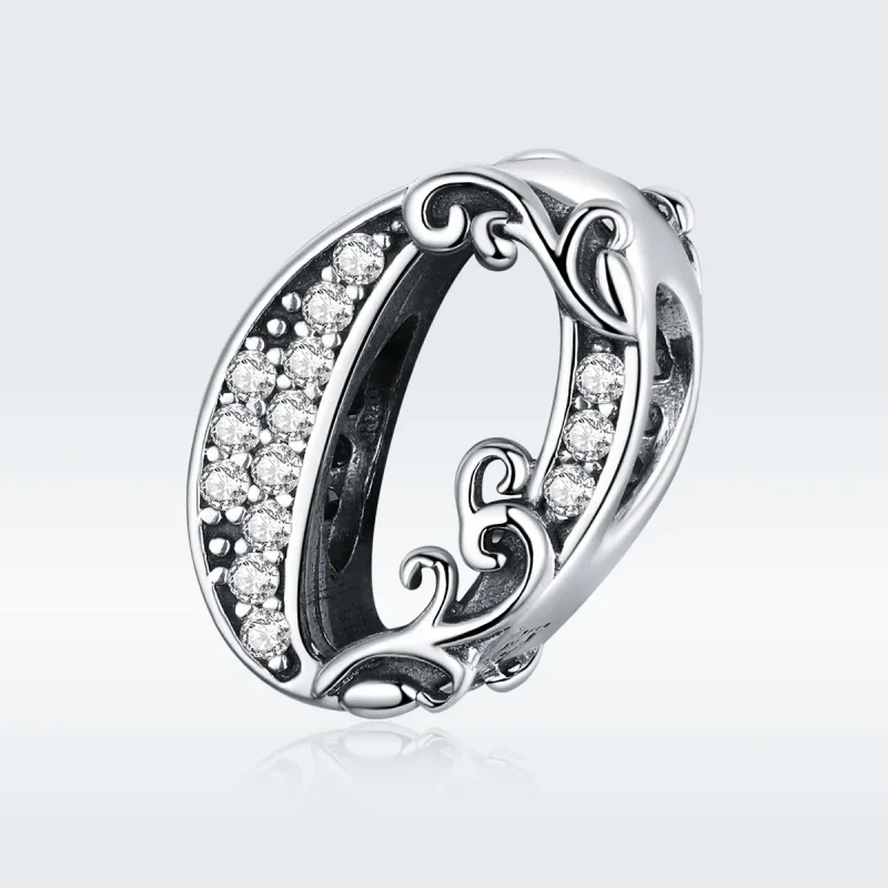 (bilde for) Pandora Style Silver Number 0 Charm - SCC1418-0 - Vis 5