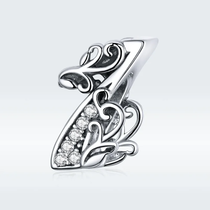 (bilde for) Pandora Style Silver Number 1 Charm - SCC1418-1 - Vis 5