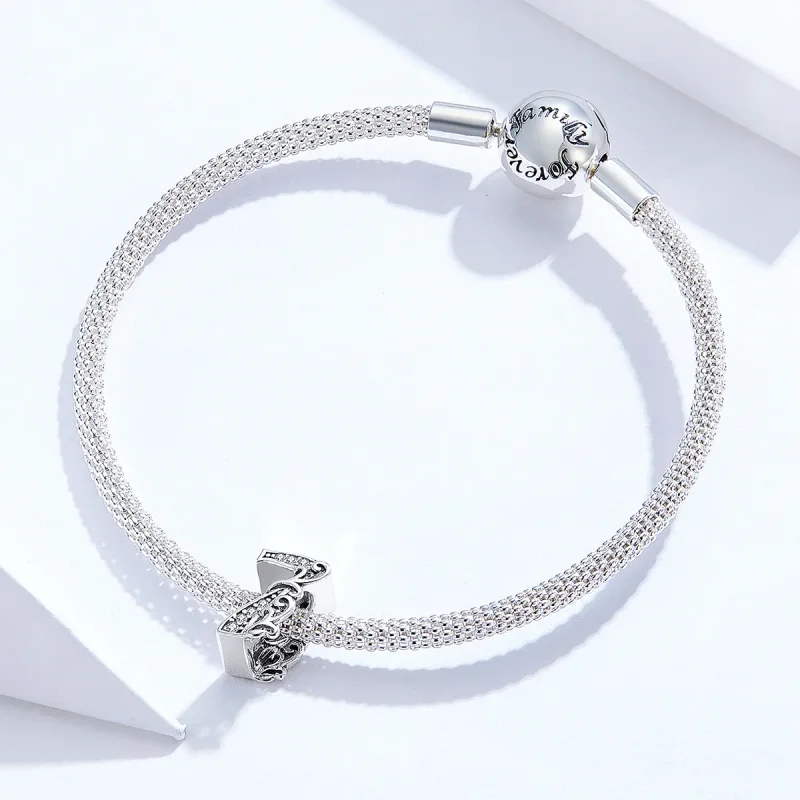 (bilde for) Pandora Style Silver Number 7 Charm - SCC1418-7 - Vis 3