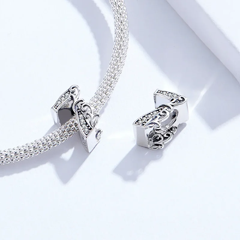(bilde for) Pandora Style Silver Number 7 Charm - SCC1418-7 - Vis 4