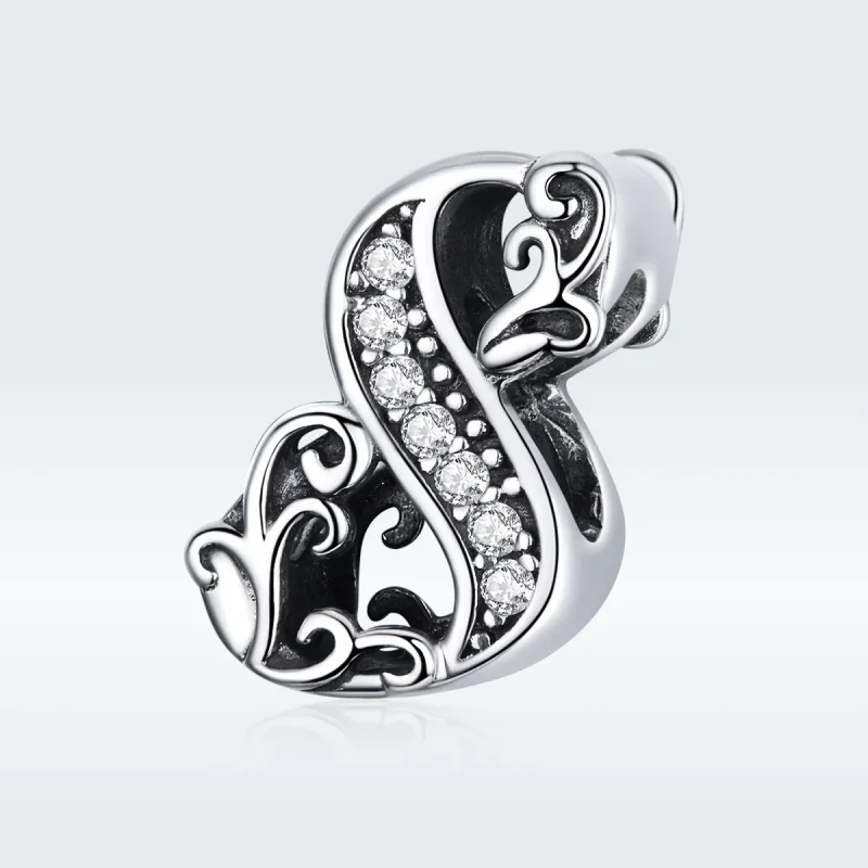 (bilde for) Pandora Style Silver Number 8 Charm - SCC1418-8 - Vis 5