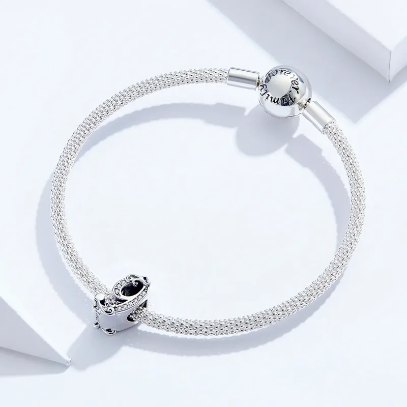 (bilde for) Pandora Style Silver Number 9 Charm - SCC1418-9 - Vis 3