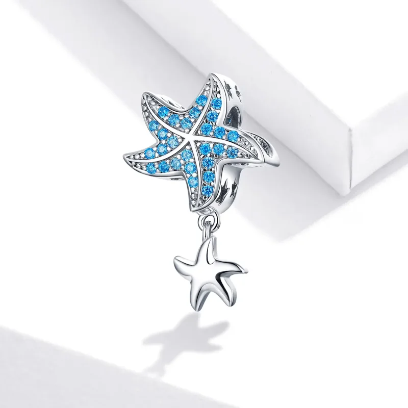 (bilde for) Pandora Style Silver Oceanic Starfish Charm - BSC252 - Vis 2