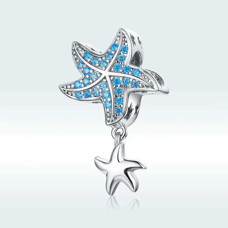 (bilde for) Pandora Style Silver Oceanic Starfish Charm - BSC252 - Vis 5